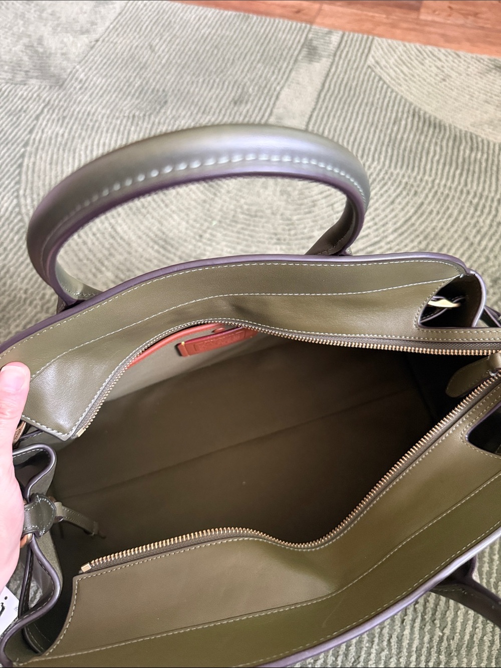 COACH Olive Green Soft Empire Carryall 40 - Picture 8 of 10